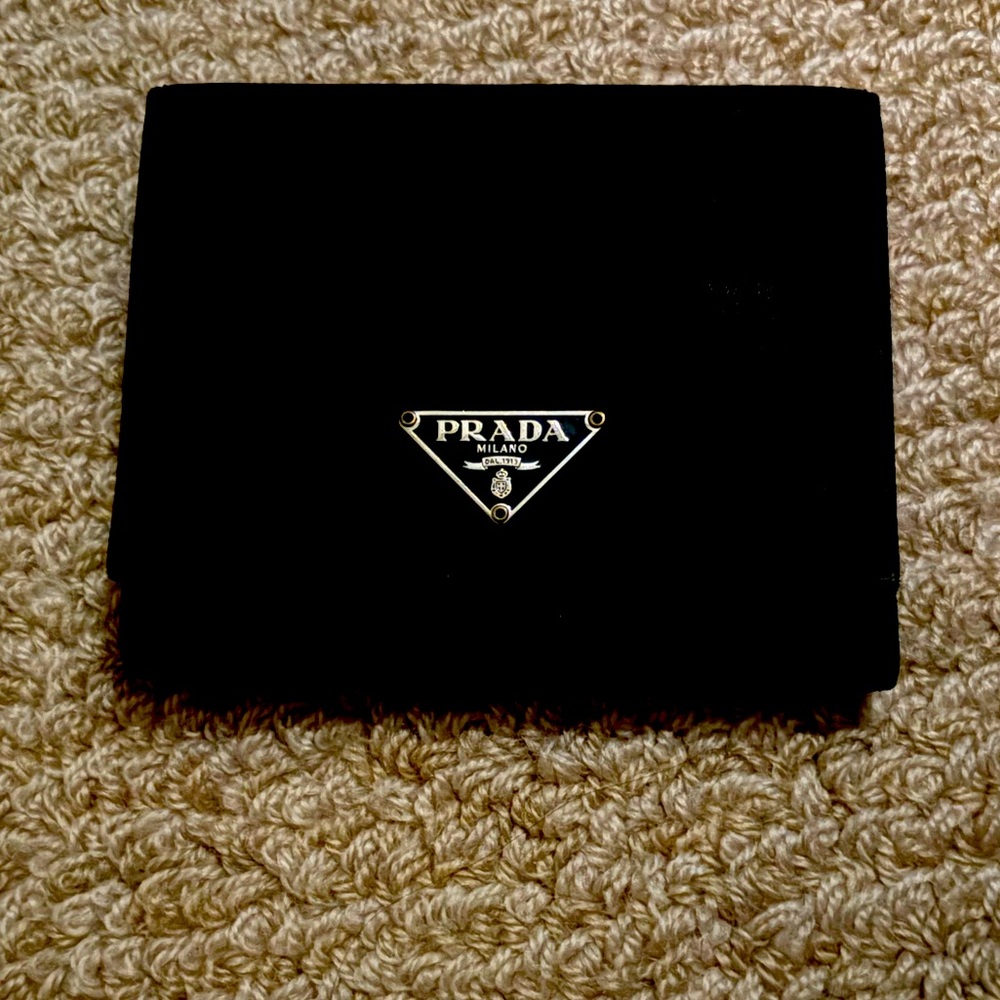 Black Prada nylon wallet in excellent condition.